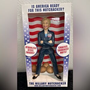 Hillary Clinton Nutcracker - Stainless Steel Thighs! Brand New in Box